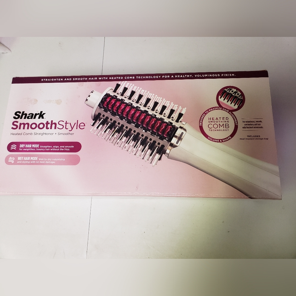 Shark Smooth Style Heated Comb Straightener & Smoother NEW in Pkg
